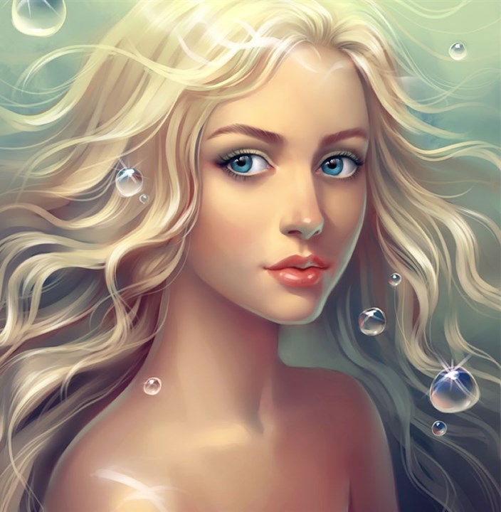 艳丽 人像插画  Human portrait 人体寫真