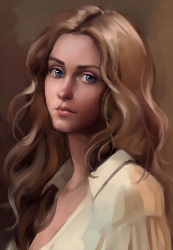艳丽 人像插画  Human portrait 人体寫真