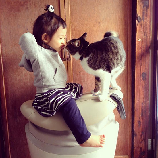 Baby: Would u kiss me !  Funny Baby