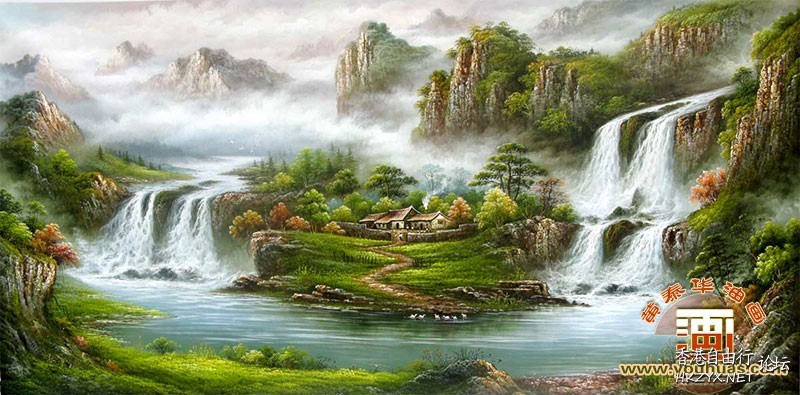 左右逢源高山流水油画  Gallery 畫廊天地