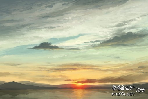 夕陽後面是旭日  Sunset 夕陽